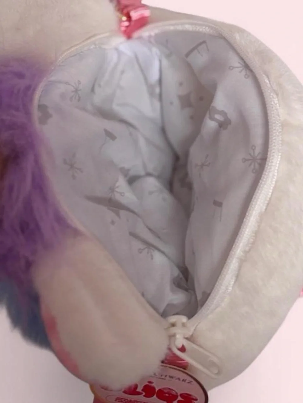 Plush Unicorn & Game Controller Kids Crossbody Bags - White, Purple, Pink